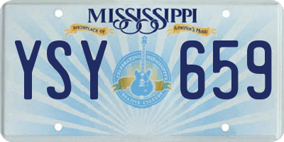 MS license plate YSY659