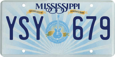 MS license plate YSY679
