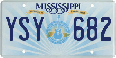 MS license plate YSY682