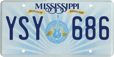 MS license plate YSY686