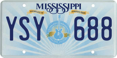 MS license plate YSY688