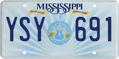 MS license plate YSY691