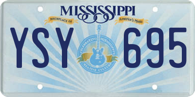 MS license plate YSY695