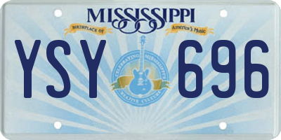 MS license plate YSY696