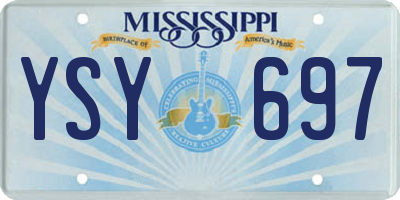 MS license plate YSY697