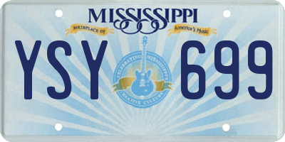 MS license plate YSY699