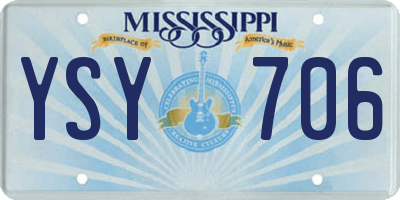 MS license plate YSY706