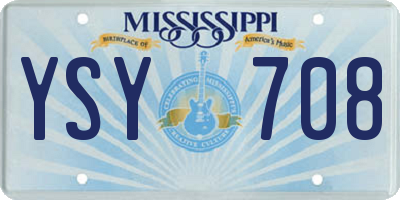 MS license plate YSY708