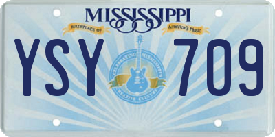 MS license plate YSY709