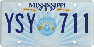 MS license plate YSY711