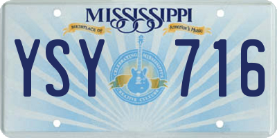 MS license plate YSY716