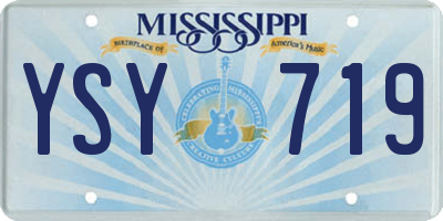MS license plate YSY719