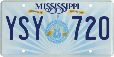 MS license plate YSY720