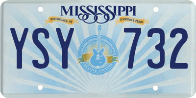 MS license plate YSY732