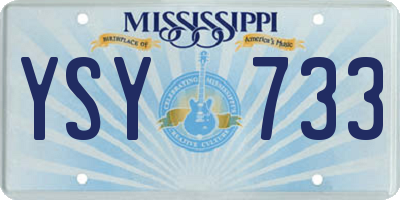 MS license plate YSY733