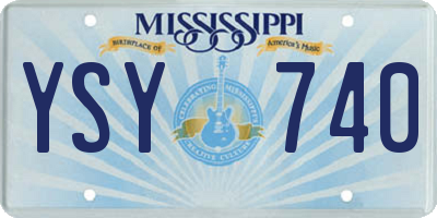 MS license plate YSY740
