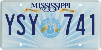 MS license plate YSY741