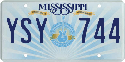 MS license plate YSY744