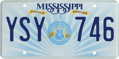 MS license plate YSY746