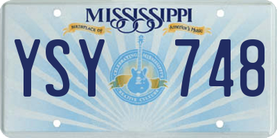 MS license plate YSY748