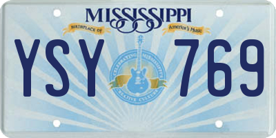 MS license plate YSY769