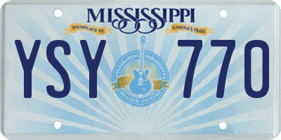 MS license plate YSY770