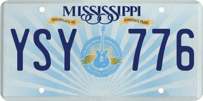 MS license plate YSY776