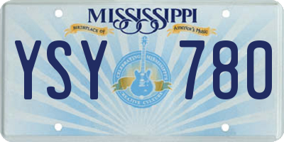 MS license plate YSY780