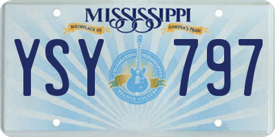 MS license plate YSY797