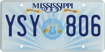 MS license plate YSY806