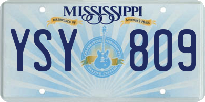 MS license plate YSY809