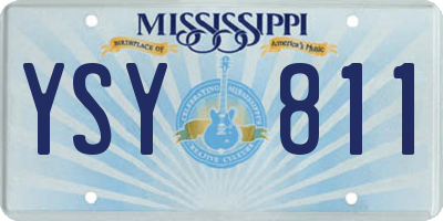 MS license plate YSY811