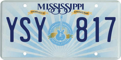 MS license plate YSY817
