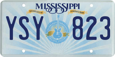 MS license plate YSY823