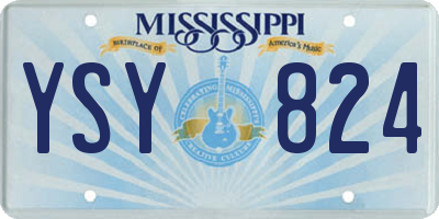 MS license plate YSY824