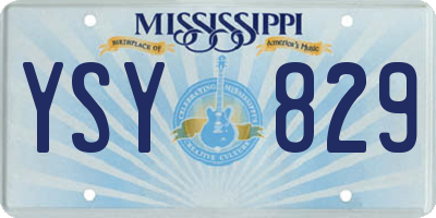 MS license plate YSY829