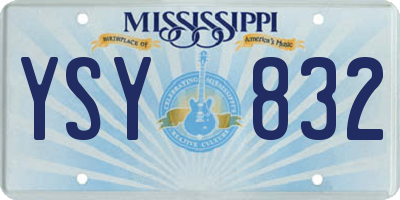 MS license plate YSY832