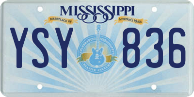 MS license plate YSY836