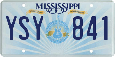 MS license plate YSY841
