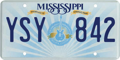 MS license plate YSY842