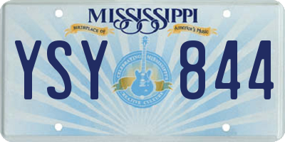 MS license plate YSY844