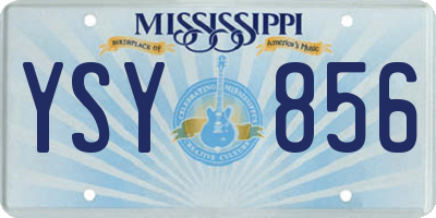 MS license plate YSY856