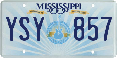 MS license plate YSY857
