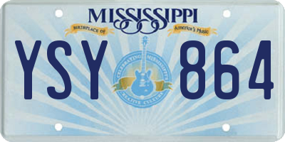 MS license plate YSY864