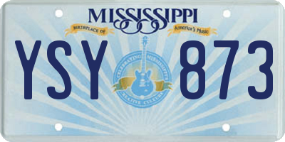MS license plate YSY873