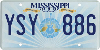MS license plate YSY886