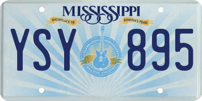 MS license plate YSY895