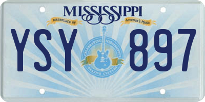 MS license plate YSY897