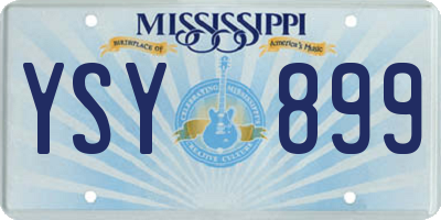 MS license plate YSY899