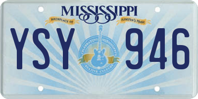 MS license plate YSY946